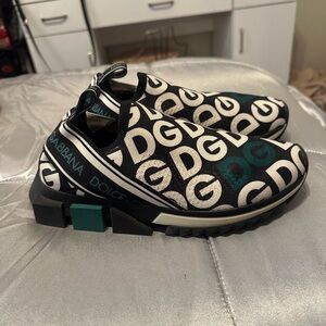 Dolce & Gabbana Monogram Black and White Sneakers